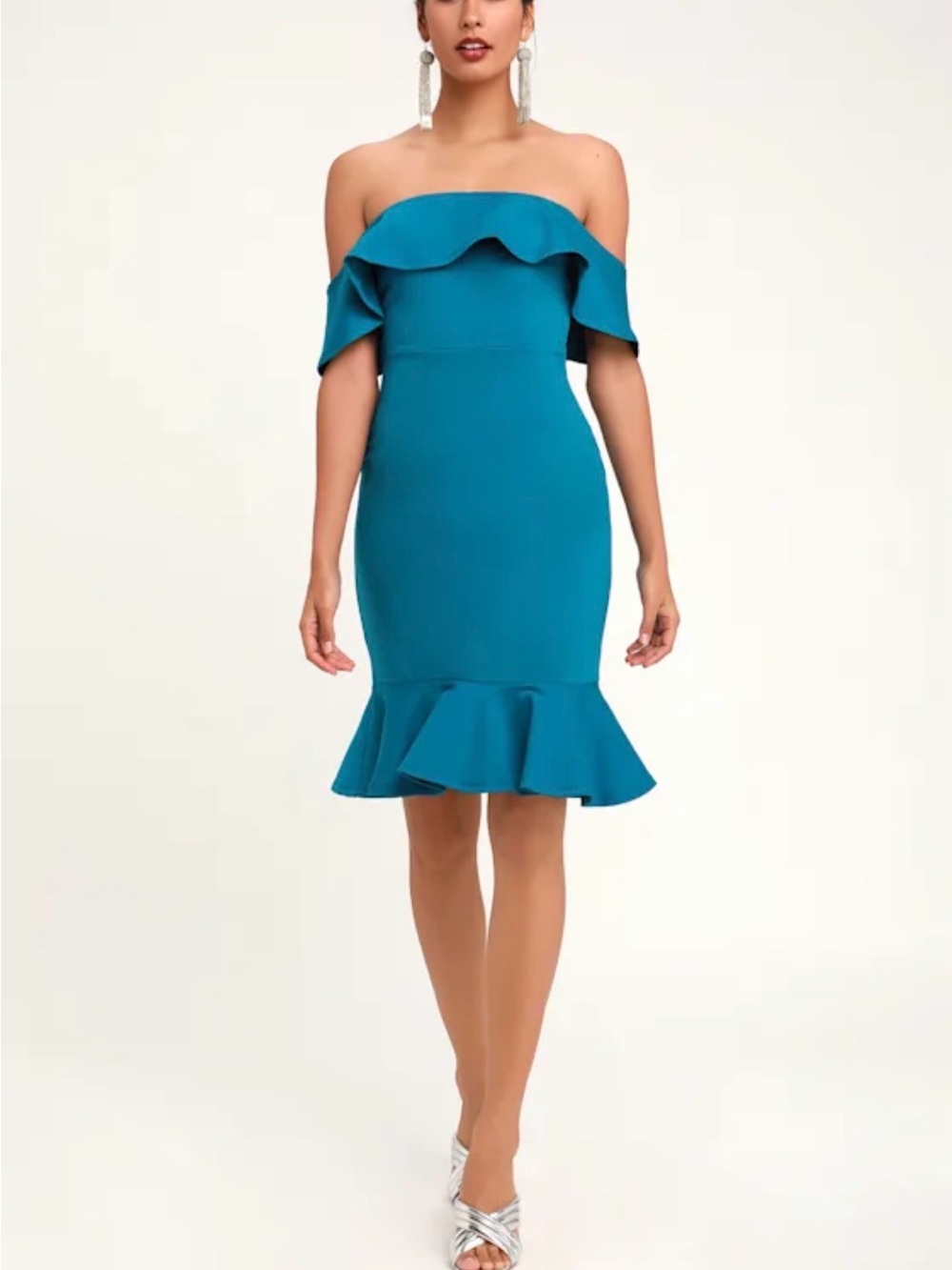 Lulus Confidence Boost Off-the-Shoulder Bodycon Dress - New with tags